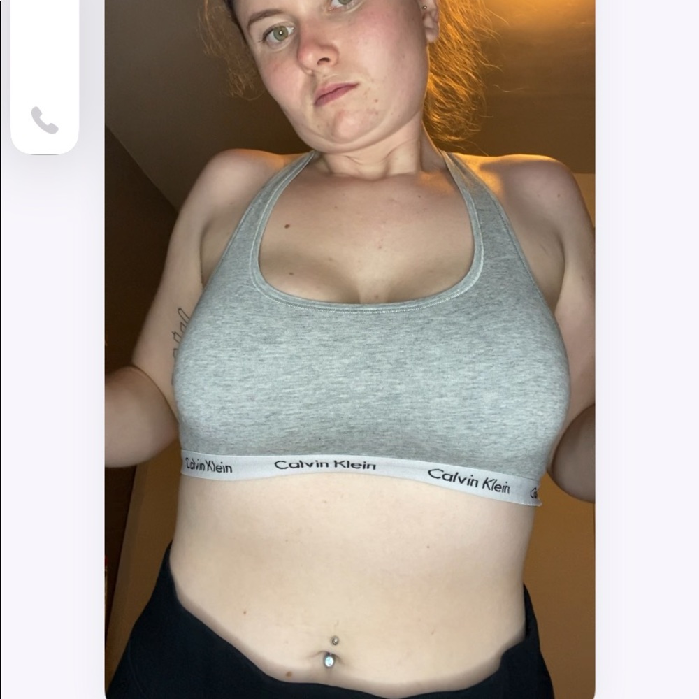 Grey calvin klein sports bra